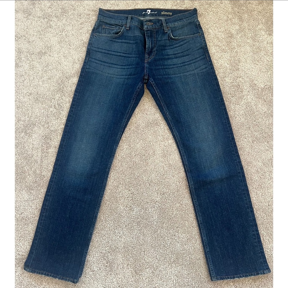 7 For All Mankind Slim Jean in Dark Indigo
